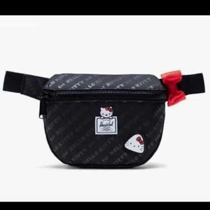 Herschel Hello Kitty black Fanny pack RARE NWOT